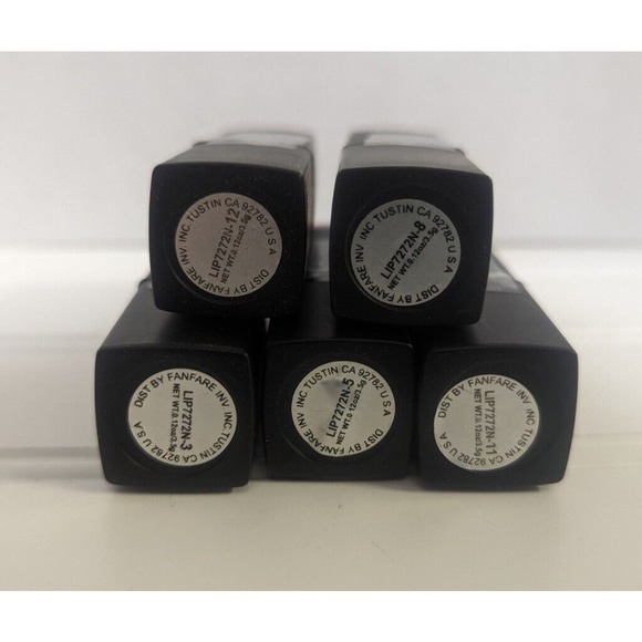 A Muse Matte Lipstick Shades of Mauve Purple Deep Tone Lot of 5 Sealed New - Picture 3 of 4